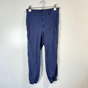 Gap Pants Utility Jogger Size S Small Blue Cotton Lyocell Soft Ankle Mid Rise